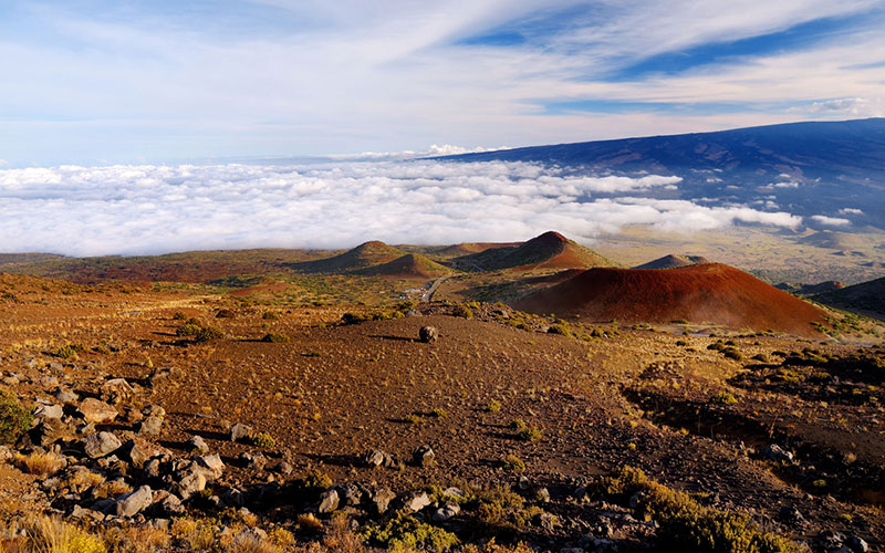 View from the largest volcano on Earth, Mauna Loa.