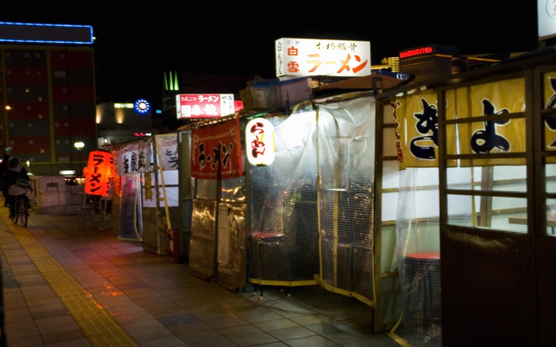 Food stalls in Japan