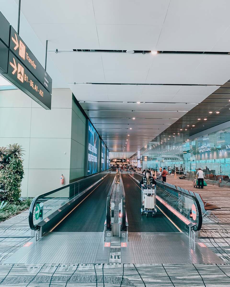 travelators in changi airport singapore
