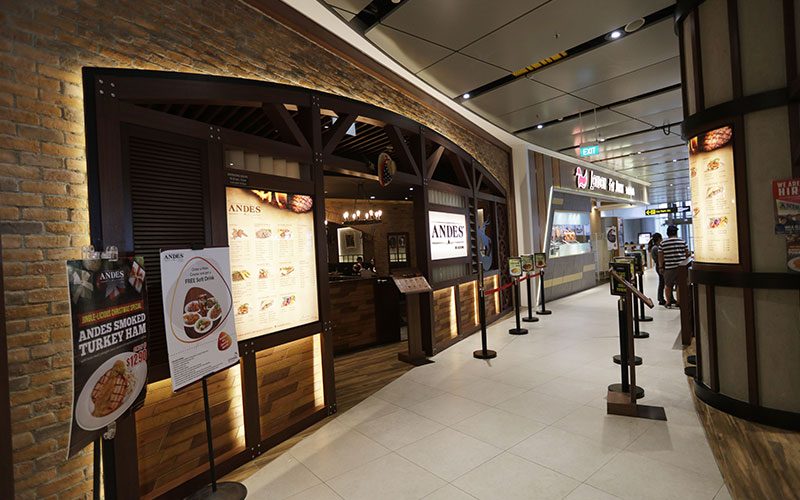 andes by astons, changi airport terminal 4 food singapore