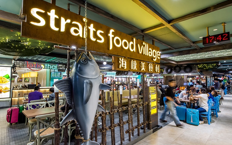 Straits Food Village, home to South-East Asian hawker fare
