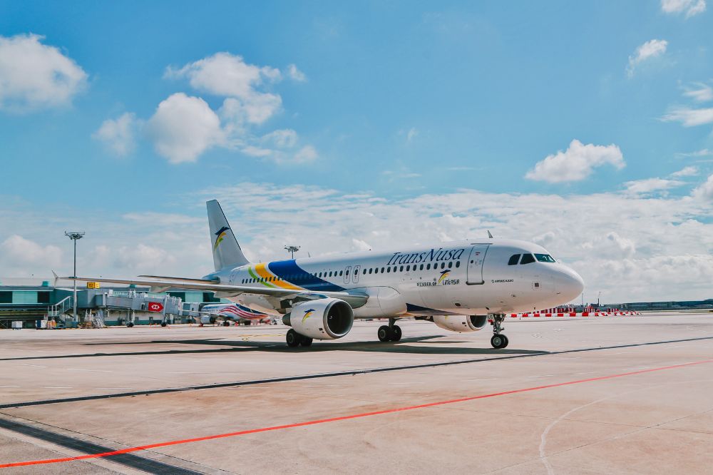 TransNusa aircraft at Changi Airport