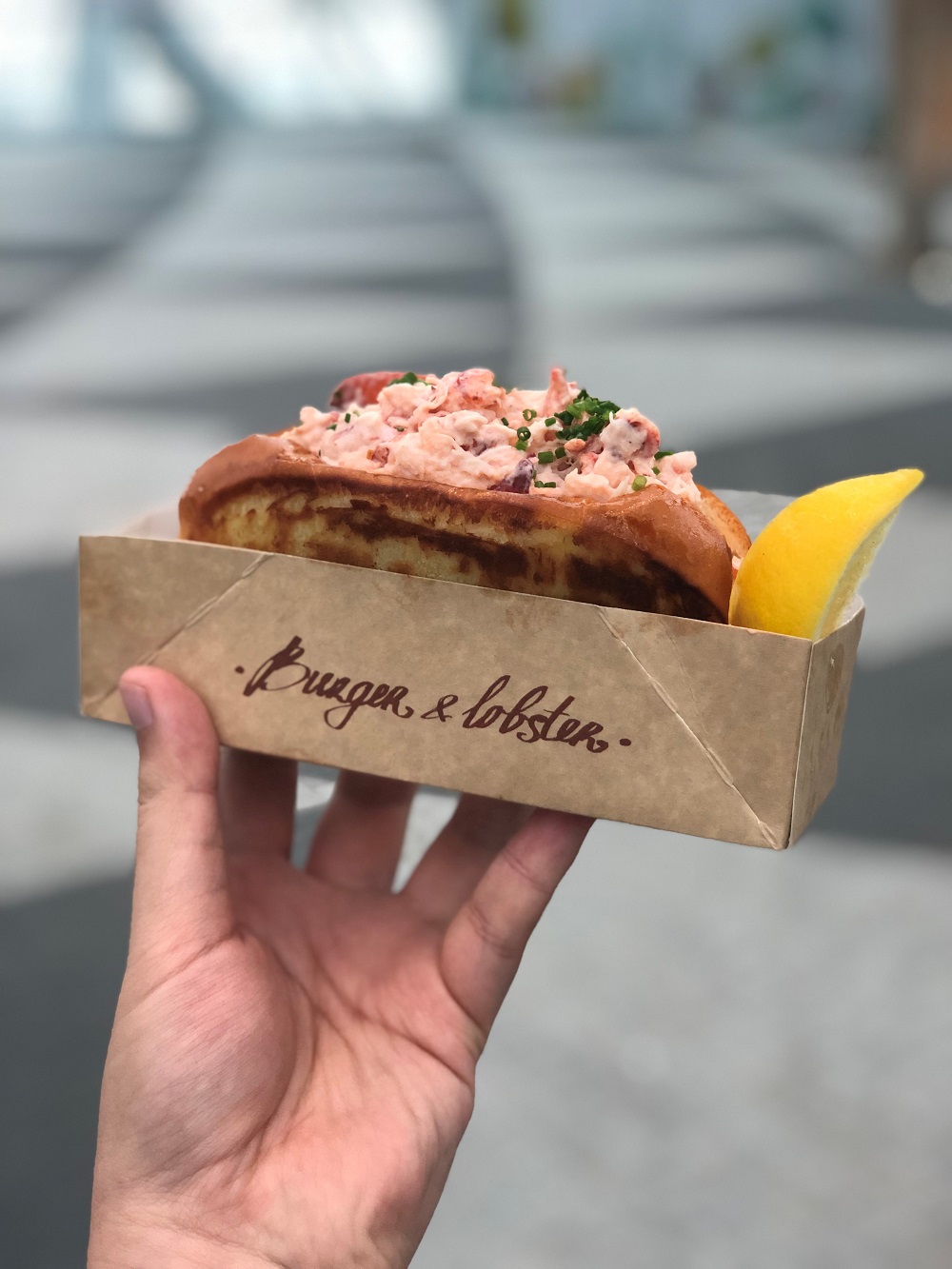 A shot of the delicious Lobster Roll