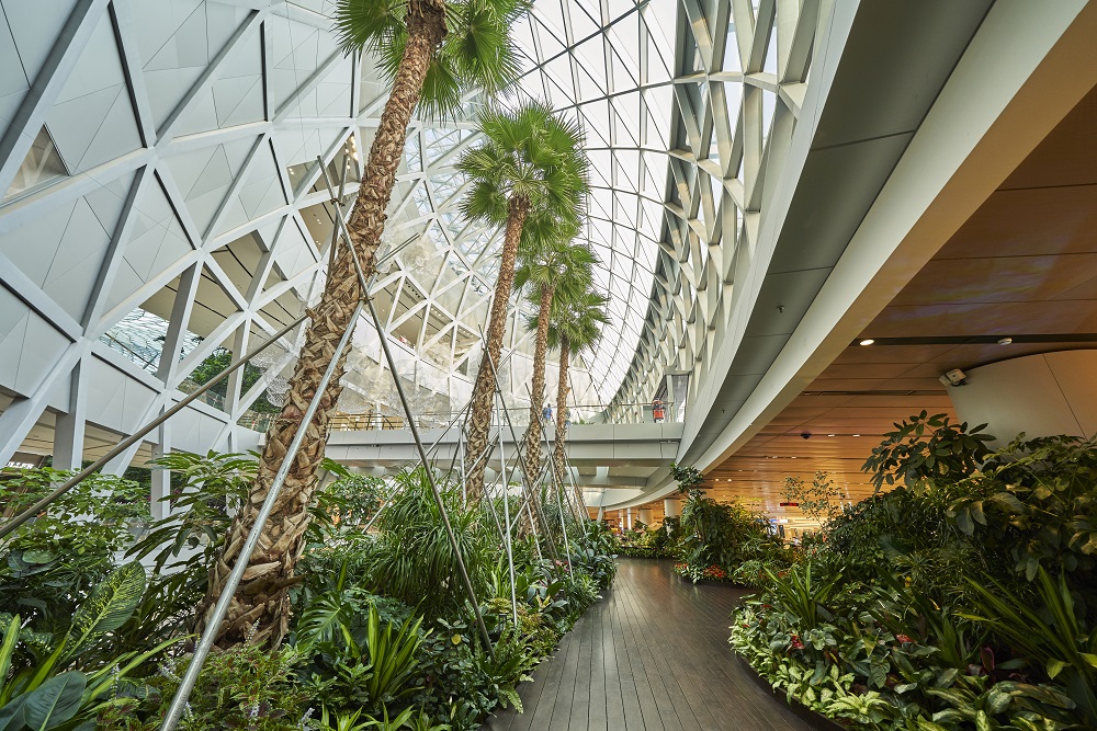 arrival garden in singapore changi airport terminal 1