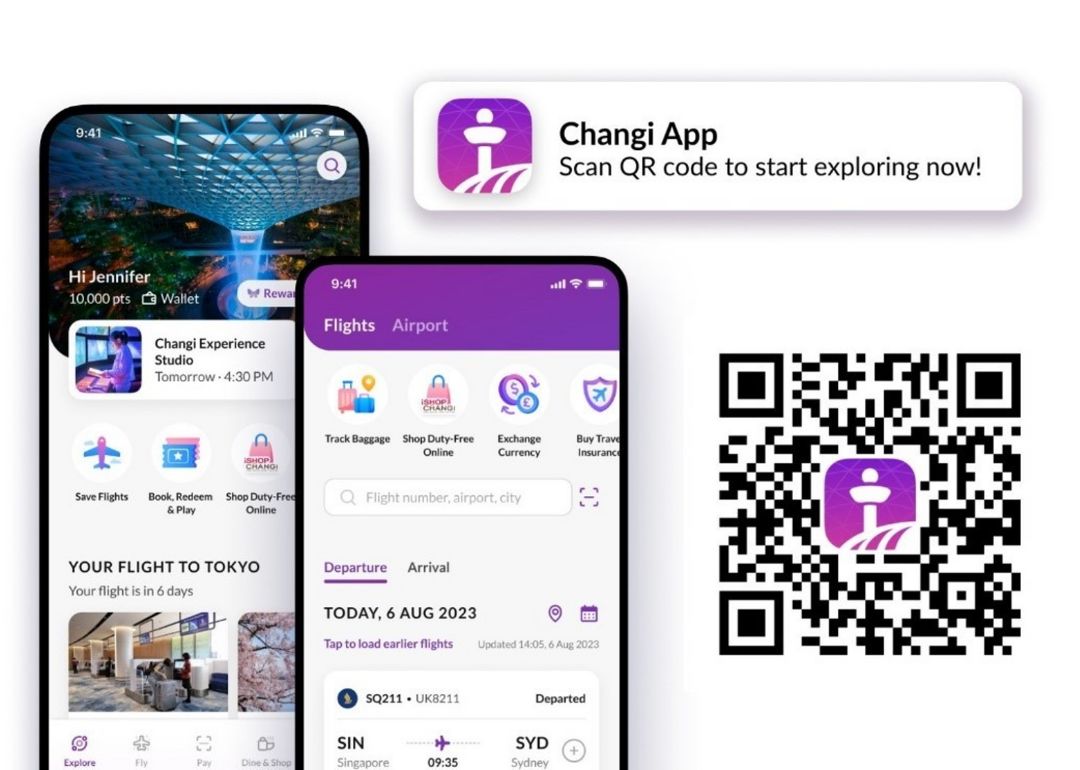 Scan the QR code to download the Changi App now!