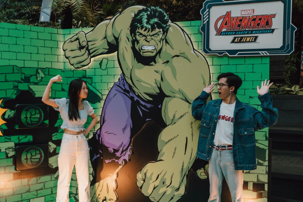 incredible hulk, marvel avengers, jewel changi airport