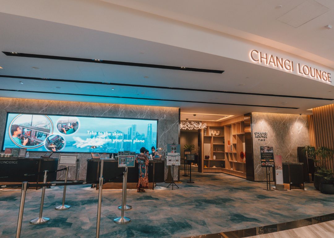 concierge counter at singapore’s jewel changi airport for retail and dining voucher redemption