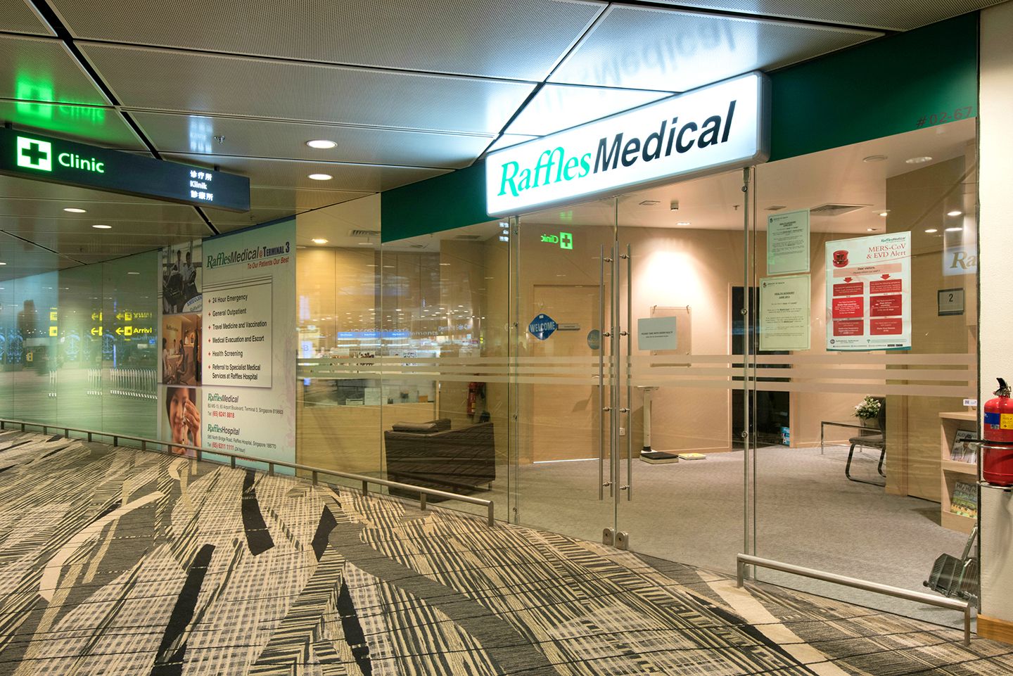 Raffles Medical: One of the clinics at Changi Airport that offers medical assistance