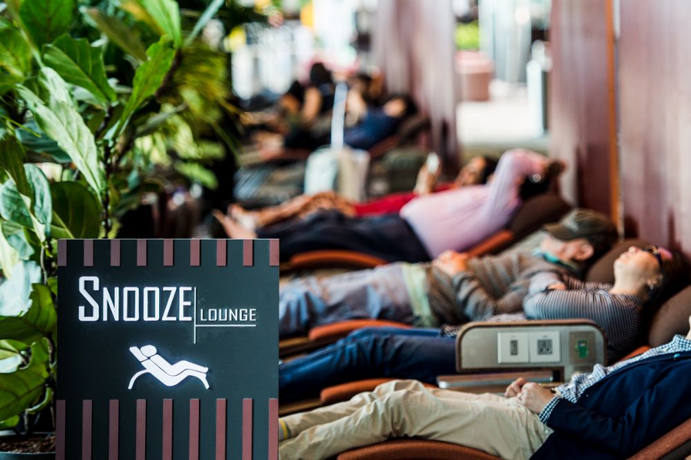 Snooze lounge in Changi Airport