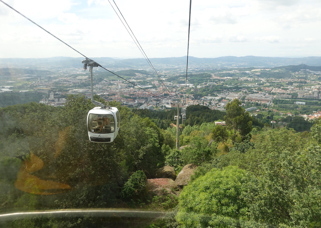 penha hill cable car ride, portugal