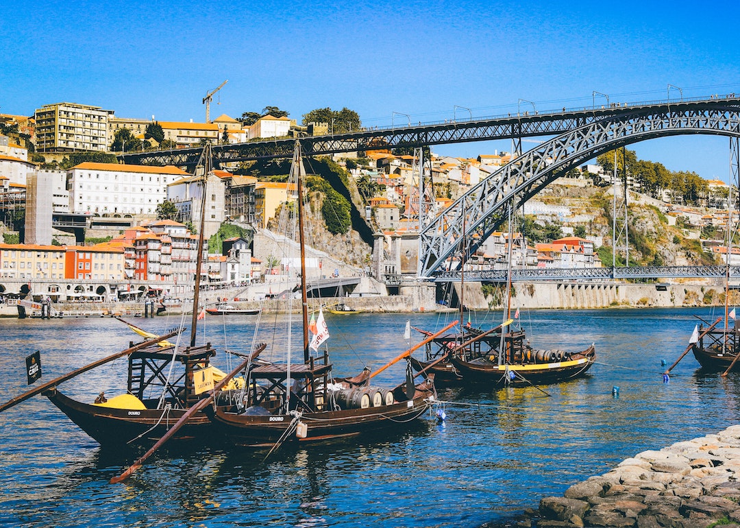 rabelo on douro river in porto, portugal