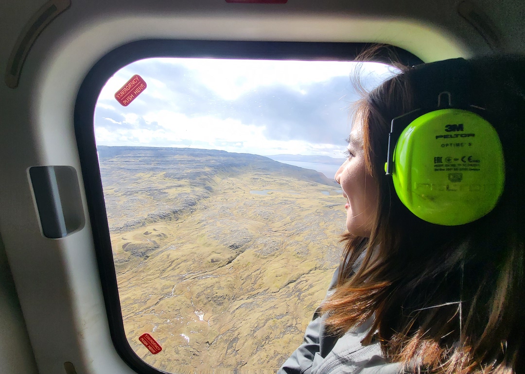 one way helicopter ride on faroe islands, denmark