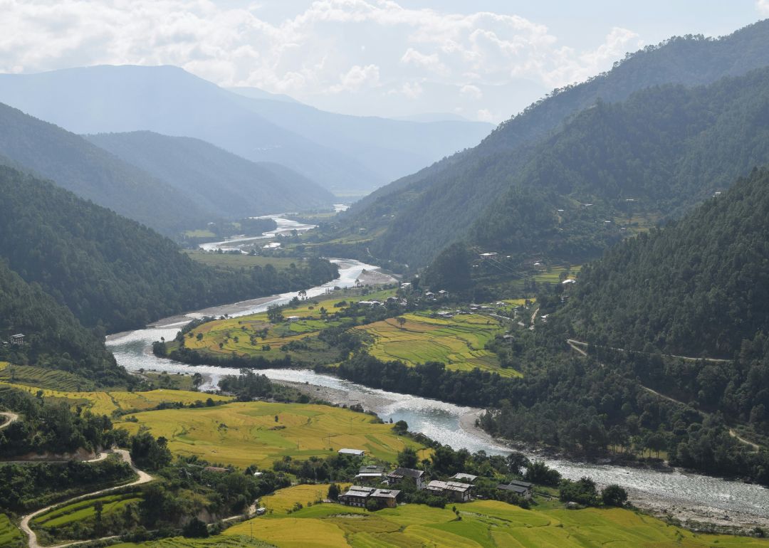 view of scenery during bhutan outdoor trekking tour