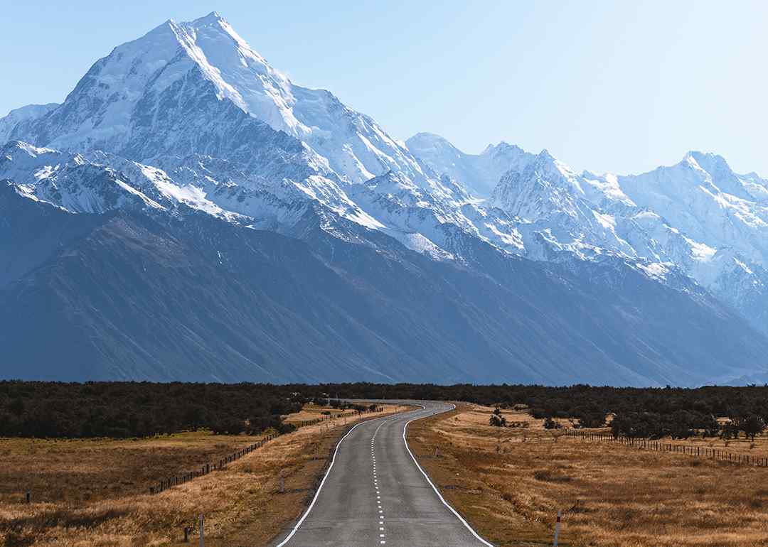 scenic road trip with mountain views in new zealand