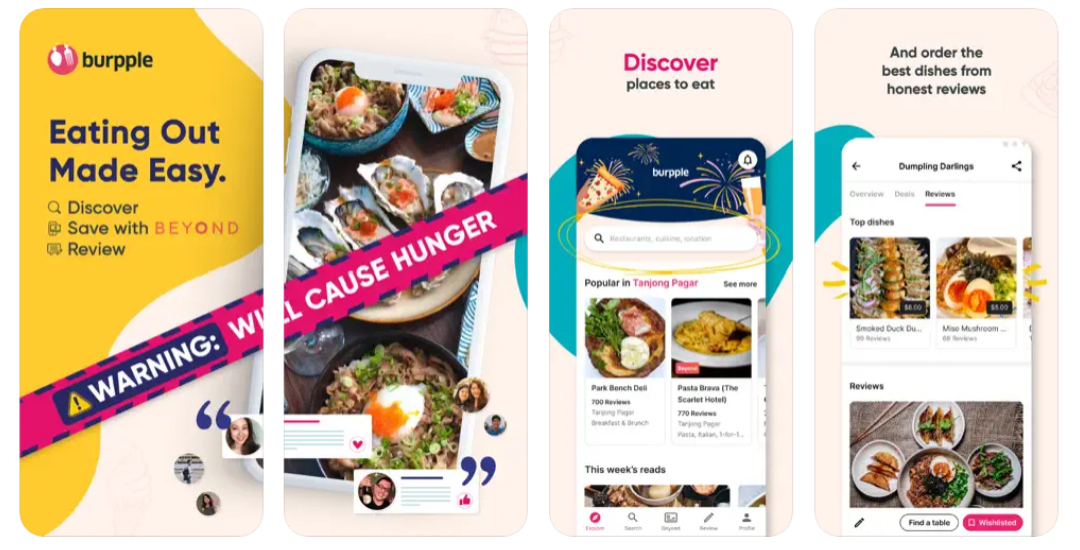 Burpple Mobile App, Food review