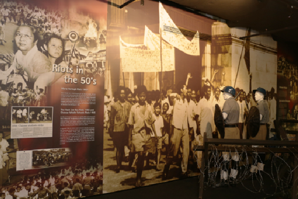 The installations and artefacts on show in the Police Heritage Centre in Singapore.