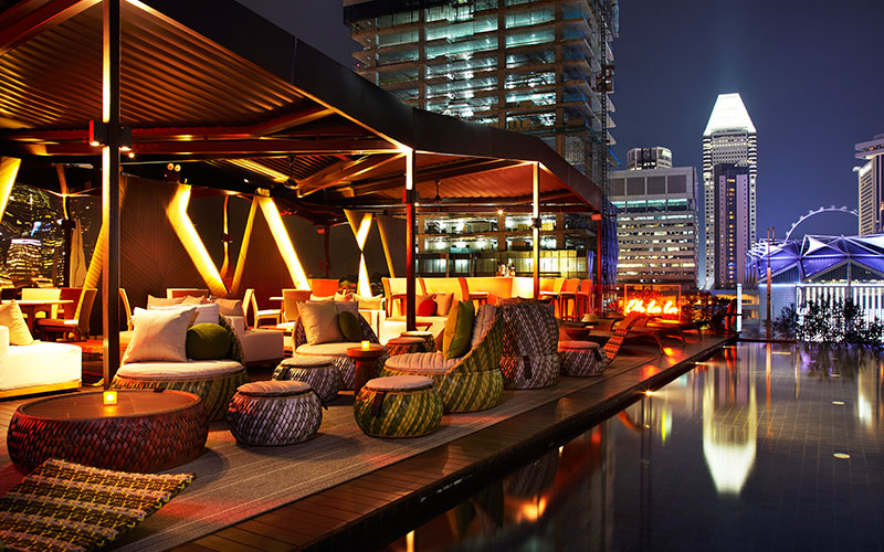Get the VIP treatment as you watch the fireworks from the rooftop bar of Naumi hotel