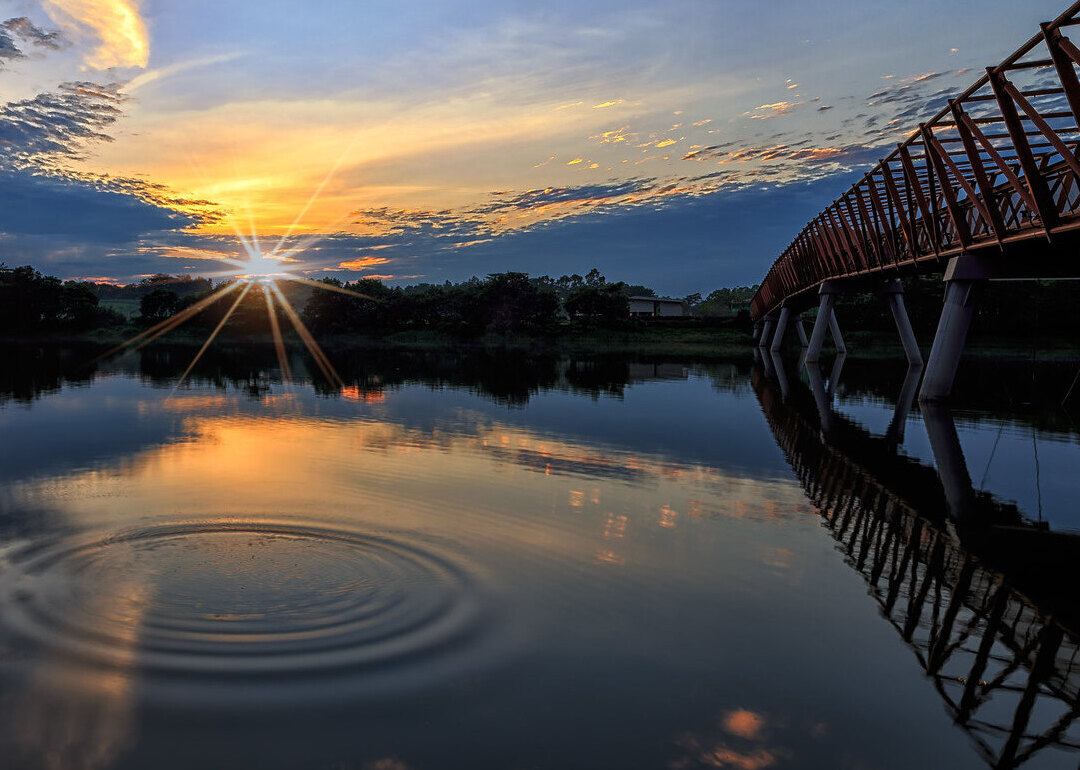 sunrise view at punggol waterway park in singapore