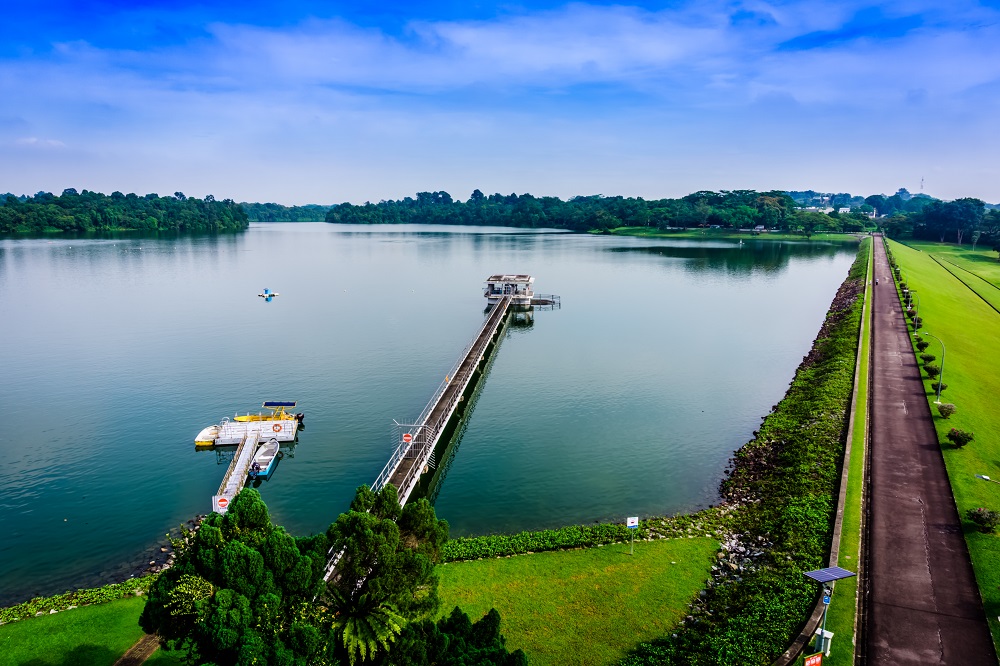 leisure stroll along one of Singapore’s water catchment areas
