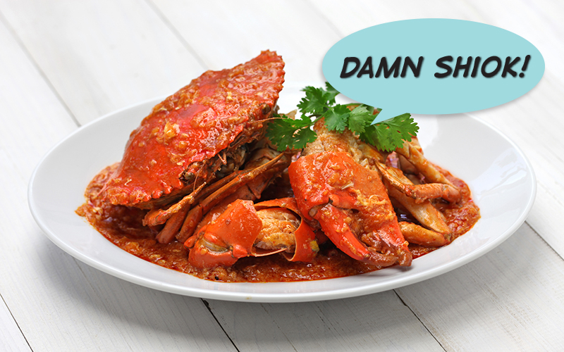 This chilli crab damn shiok (awesome)!
