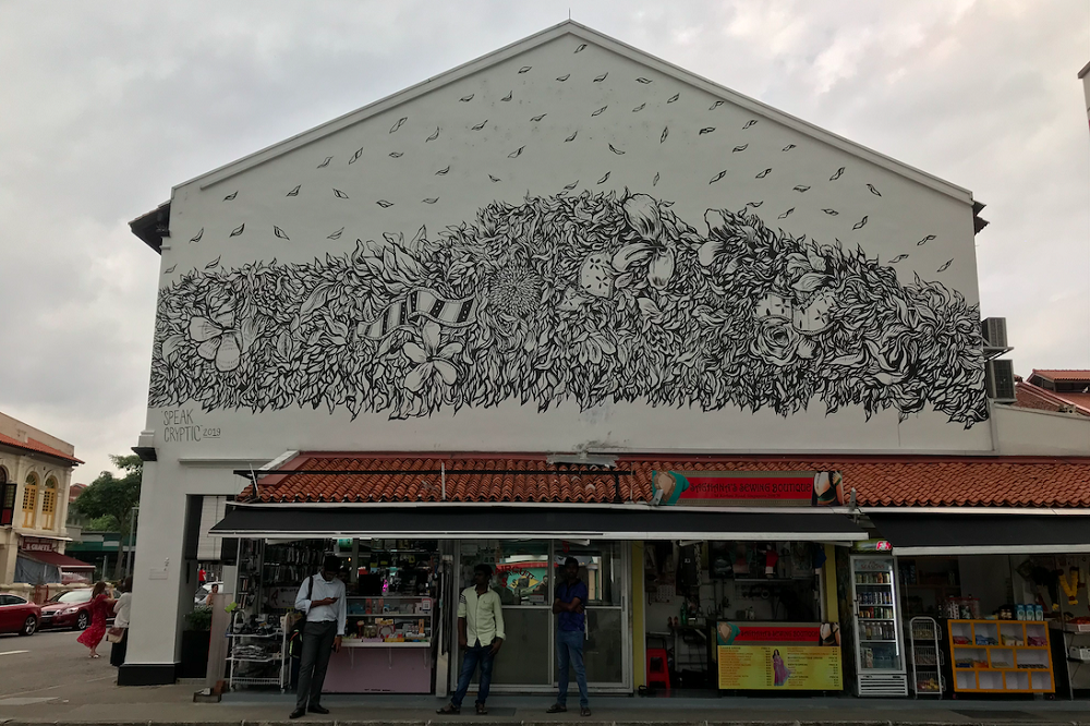 mural in little india singapore